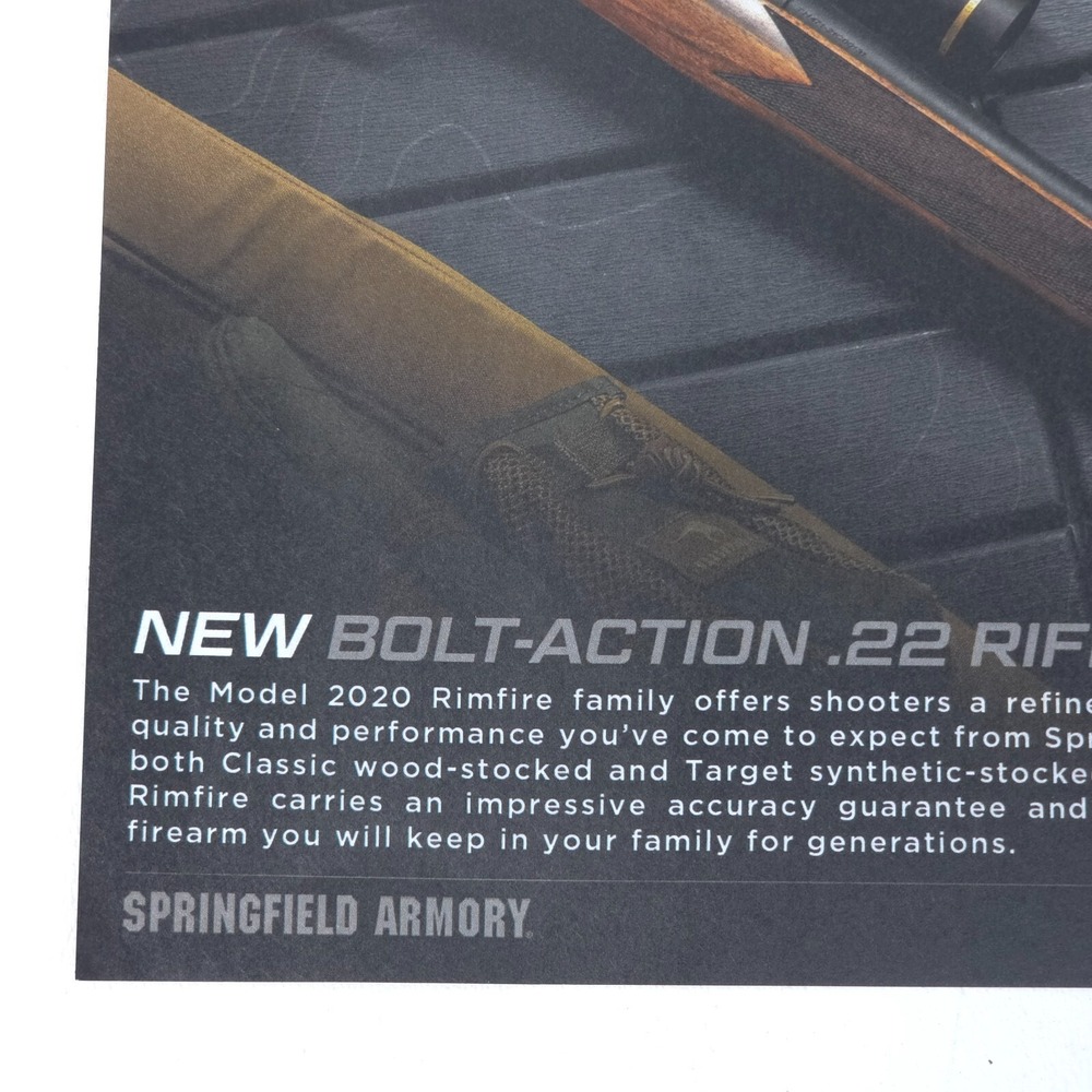 Springfield Armory 2020 Rimfire Bolt-Action Rifle Magazine Print Ad Artwork - Picture 4 of 6